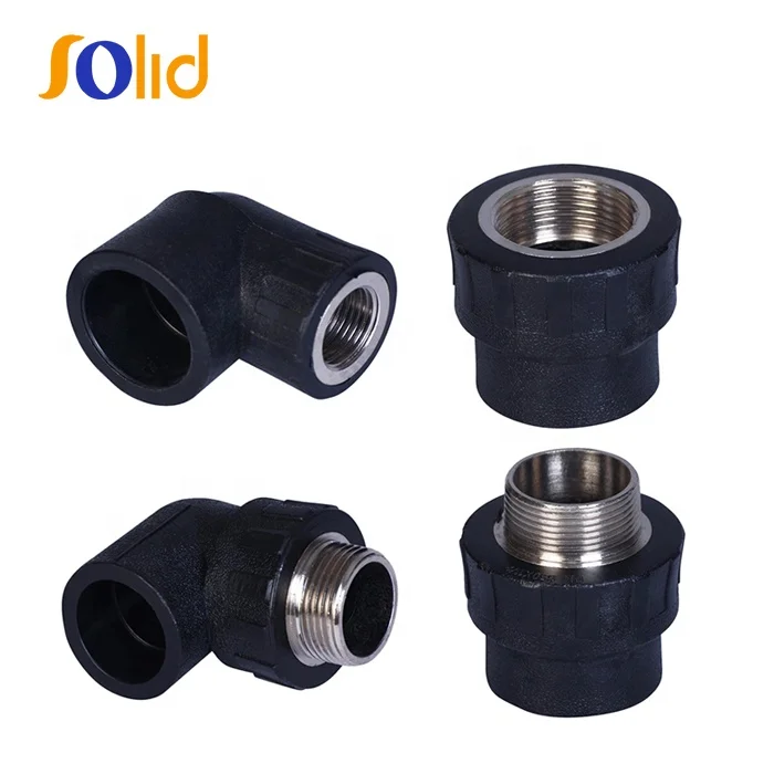 Buttfusion Pipe Fittings HDPE Injection Female Male Welding Adapter Elbow