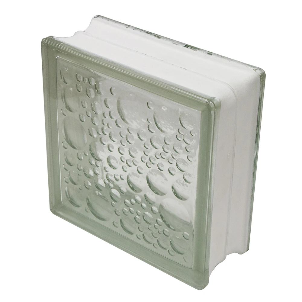 China Hollow cheap colored square clear art building solid glass block