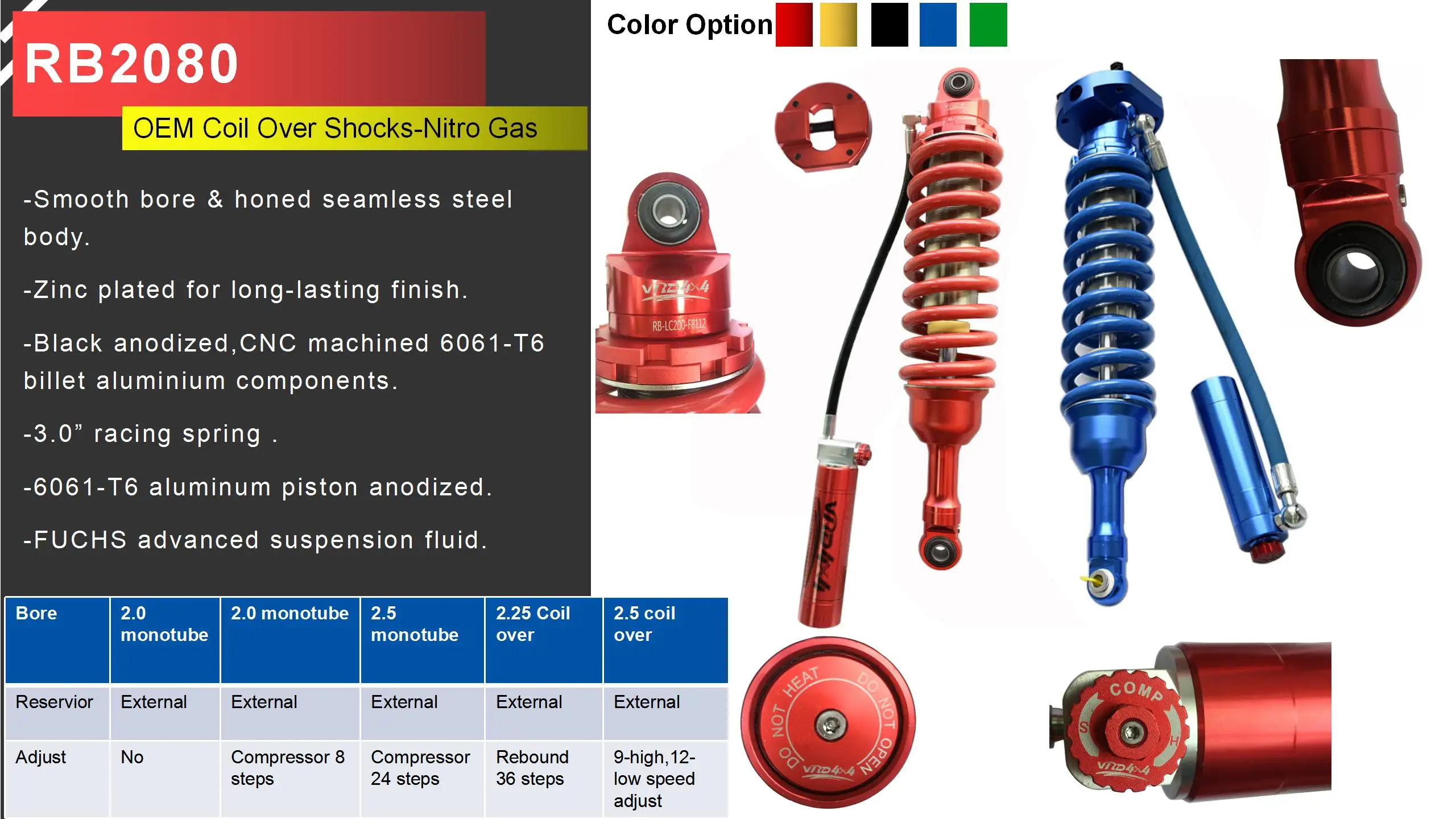 Vrd4x4 Suspension Kits For Tank 300 Shocks Damper Nitrogen Compression Adjusted Lifting Coilover