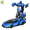 Hot remote control robot toy RC transformed car one-click deformation 360 degree rotation fancy dance car toy