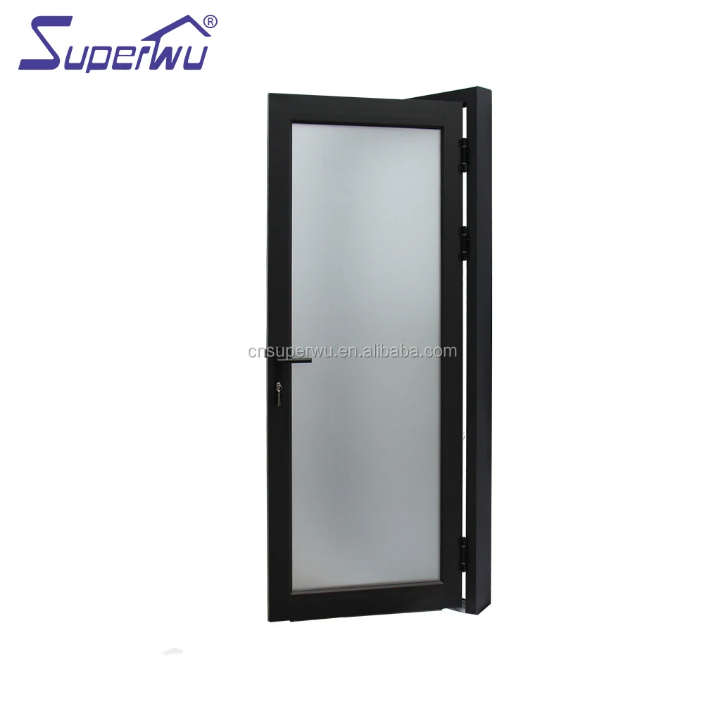 Commerical casement swing door grill design aluminum hurricane proof door