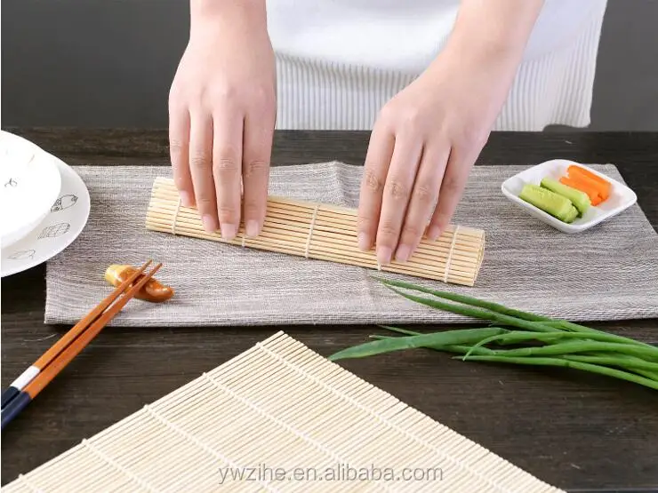 TDlmfRDi Sushi Tapis Roulant Rouleau Bambou Matériel Mat Maker Riz Paddle Sushi Cuisine Outils Outil Gadgets de Cuisine 24 24cm 