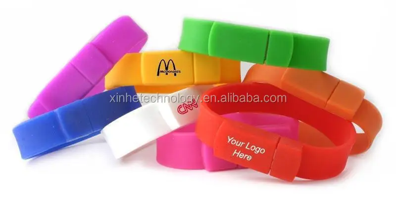 Wholesale rubber wristband usb flash drive shells or housing no chips - ANKUX.COM