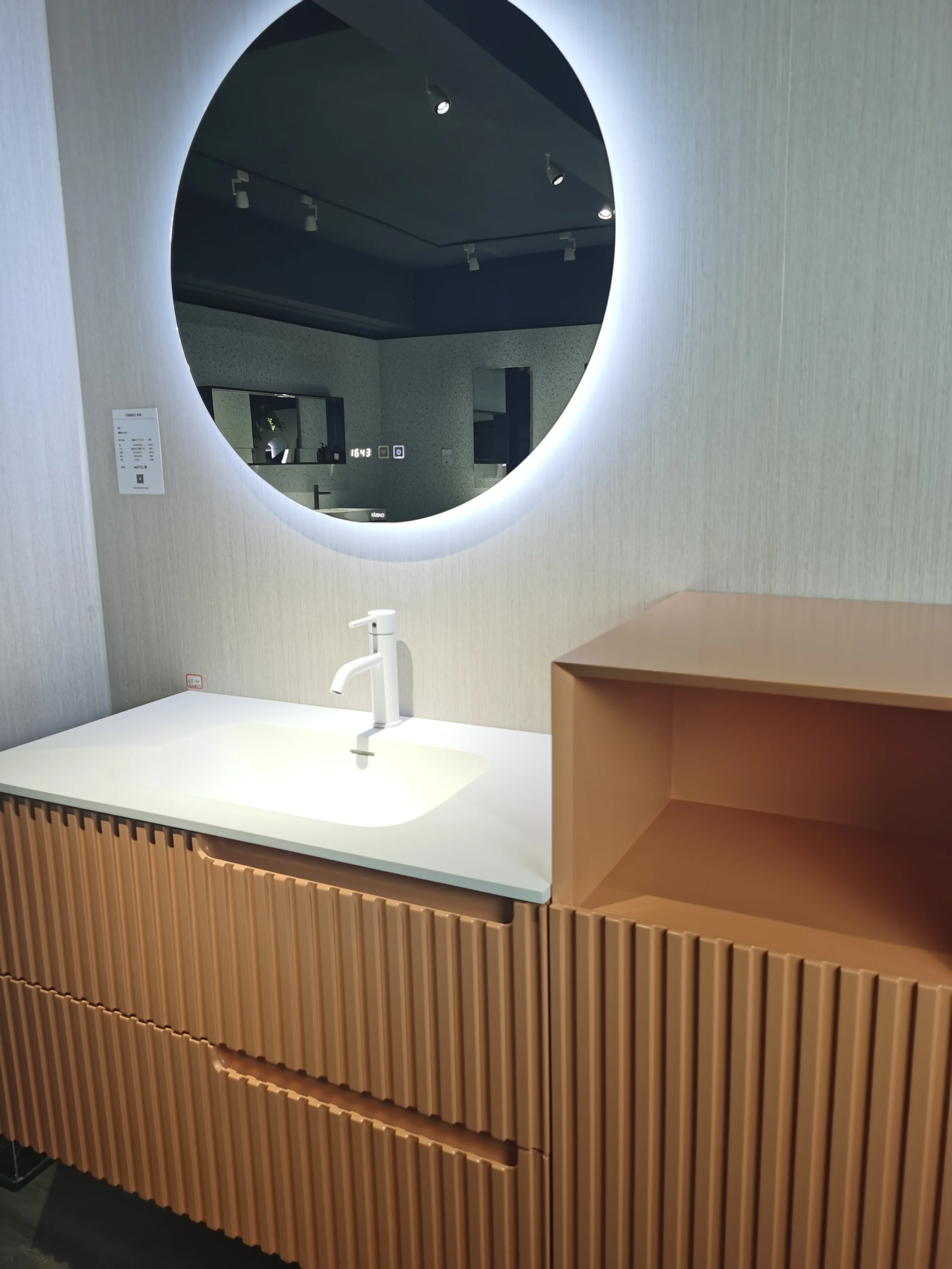 Commercial Modern Cabinet Bathroom Vanity With Led Mirror - Buy ...