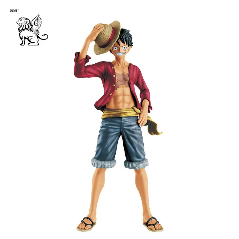 着名的日本动漫人物玻璃纤维生活大小一件雕塑树脂路飞雕像