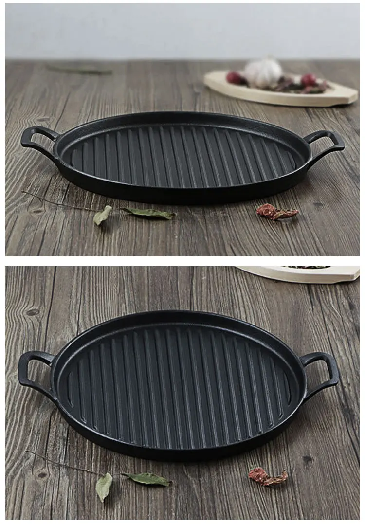 Round Cast Iron Korean Bbq Flat Grill Griddle Buy Cast Iron Griddle