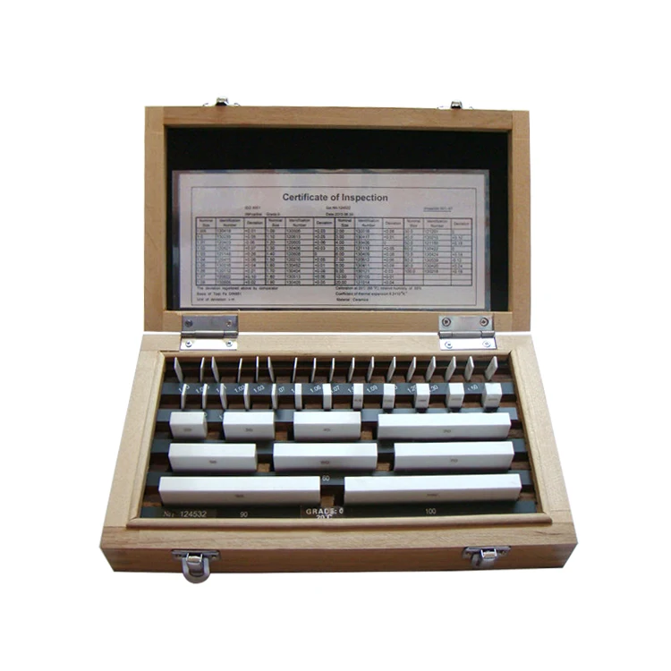 K Grade 0 Grade 1 Grade 38pcs Ceramic Gauge Block Set Caliper Gage