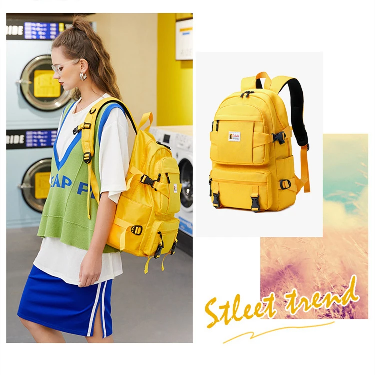 large yellow backpack