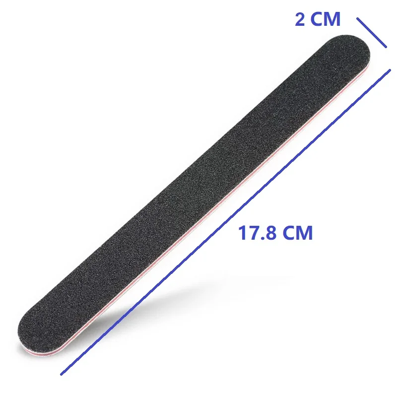 100 Grit 180 Grit Double Sided Emery Nail File Stick Sand Paper For