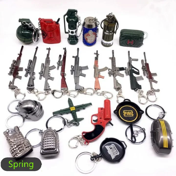 Flash Army Military Fan Mini Pistol Shape Laser Keychain/ Led Light Toy