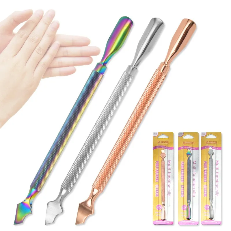 Dead Skin Push Double-ended Stainless Steel Remover Nail Cuticle Pusher ...