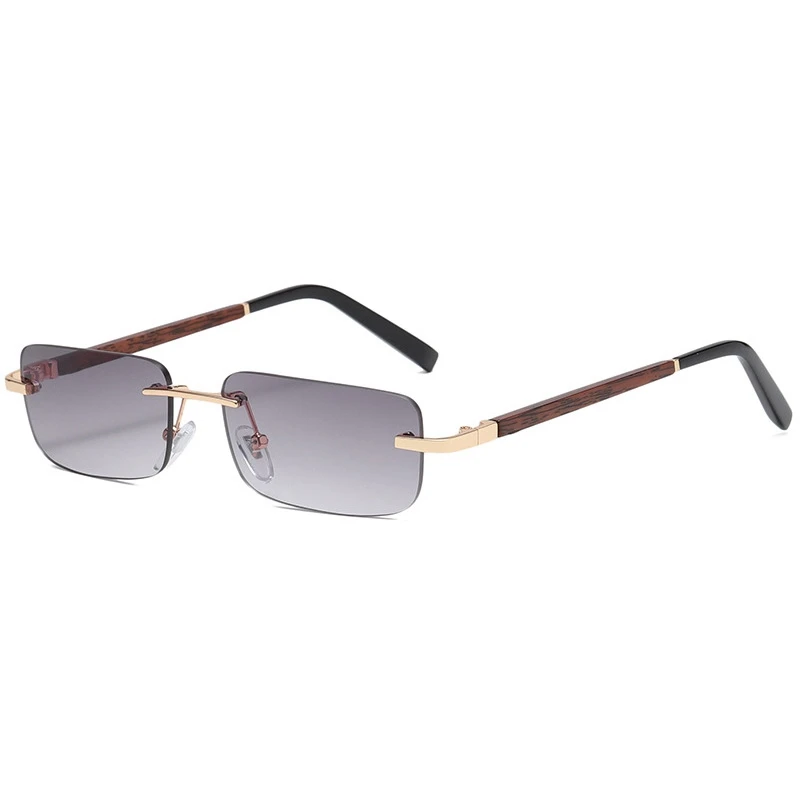 

Superhot Eyewear 11450 Retro Vintage 2021 Small Square Rimless Sunglasses