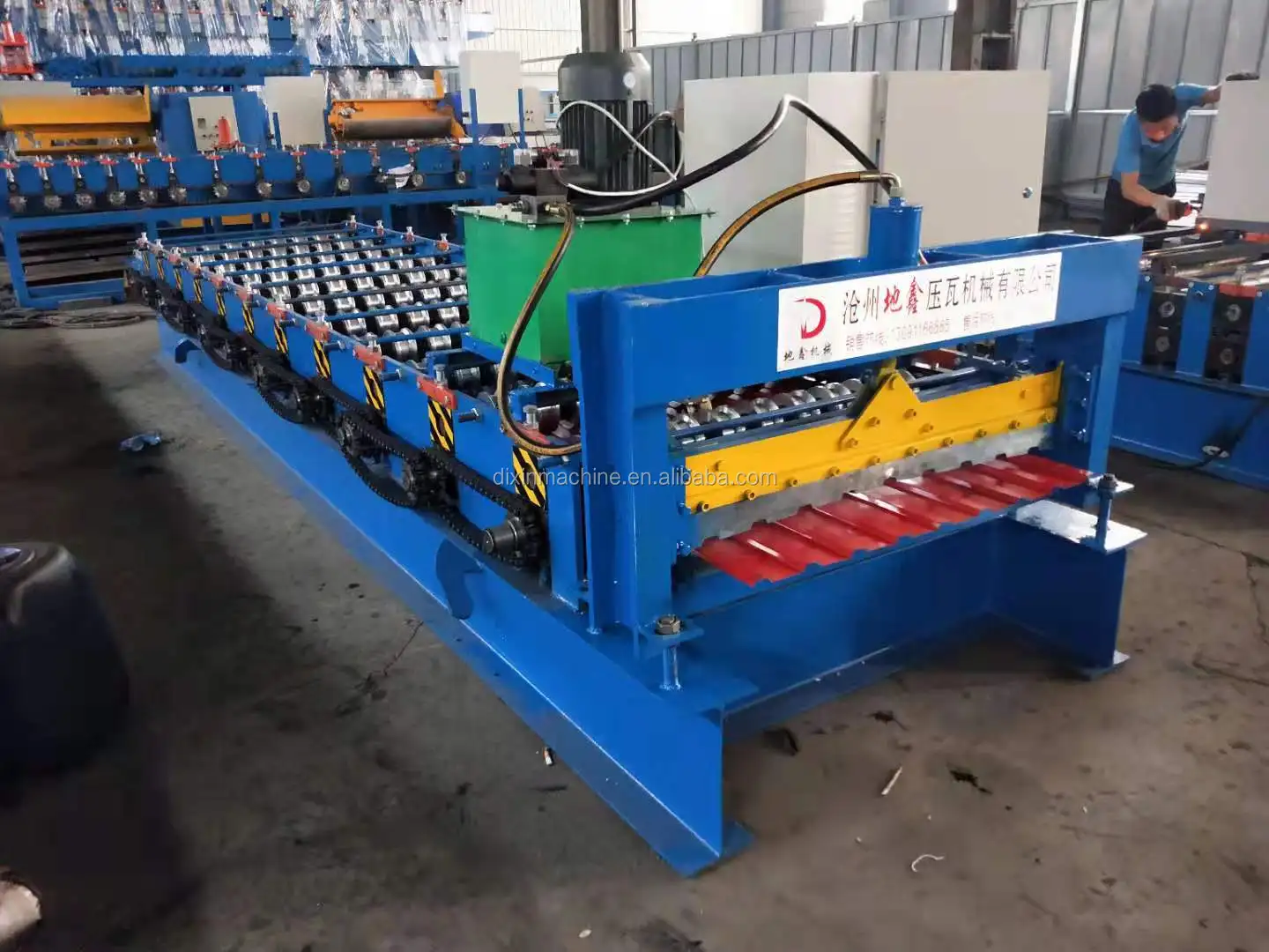 PLC Controlled Automatic Trapezoid Metal Roof IBR Sheet Roll Forming Machine for Sales