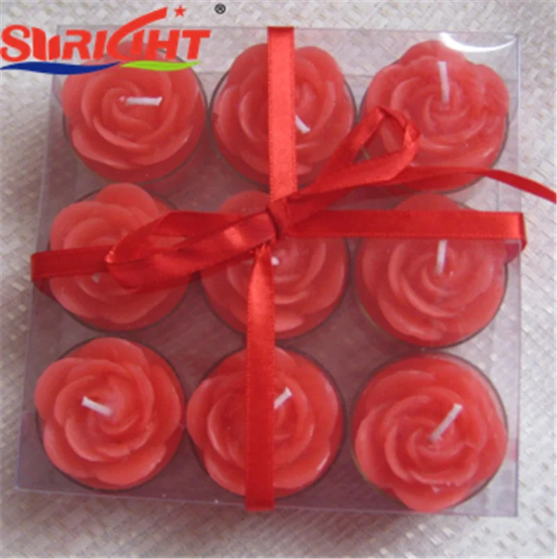 Valentine's Day Rose Shaped Tealight Candles Gift Pack