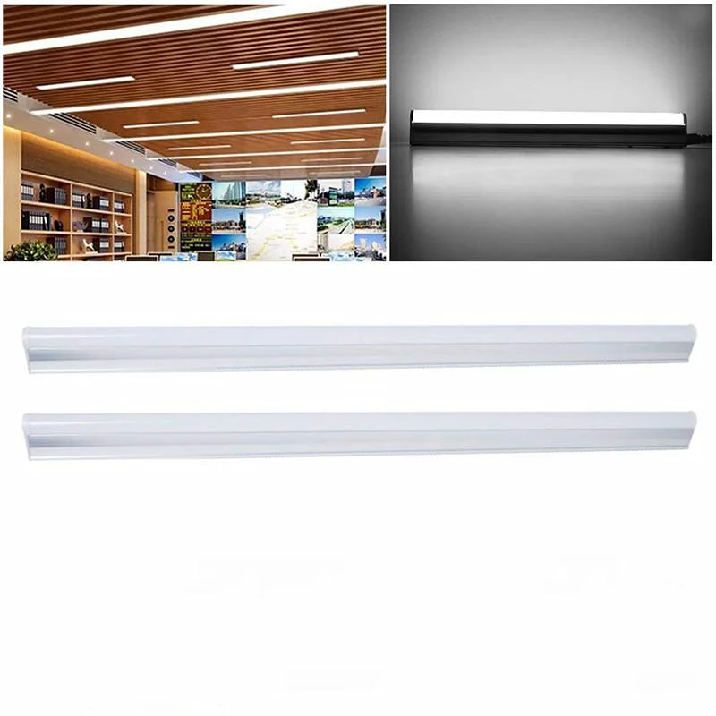 New design LED T5 integrated led light 2FT 3FT 4FT LED replacement fluorescent tube AC85-265V clear milky cover 5 years warranty