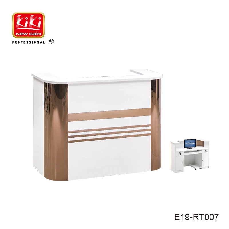 Kiki Newgain Fiberboard Reception Scrivania Nail Wooden White Modern