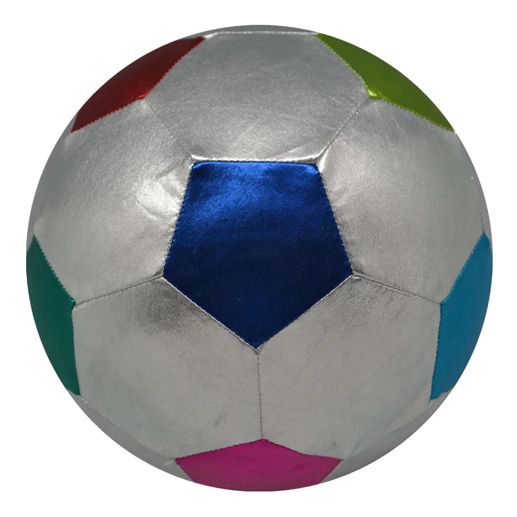 vente chaude 25cm enfants brillant pvc gonflable en peluche tissu couvert  jouet ballons de football