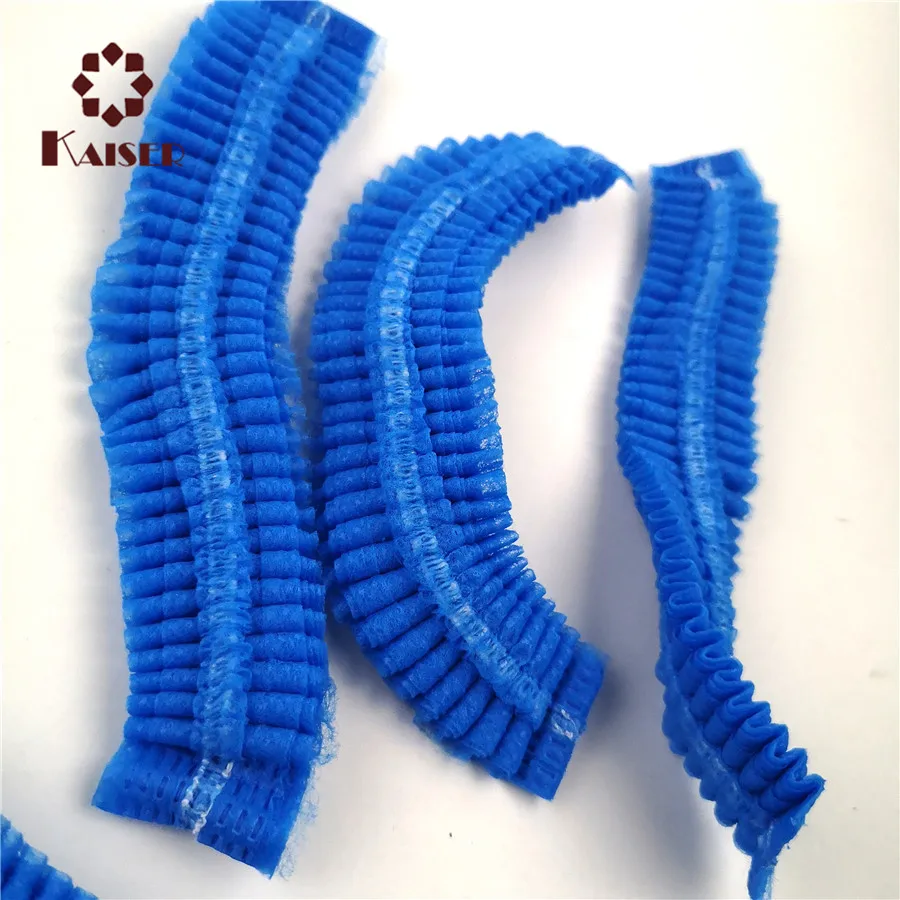 Disposable Hair Shower Cap Non Woven Pleated Anti Dust Hat Hotel Salon