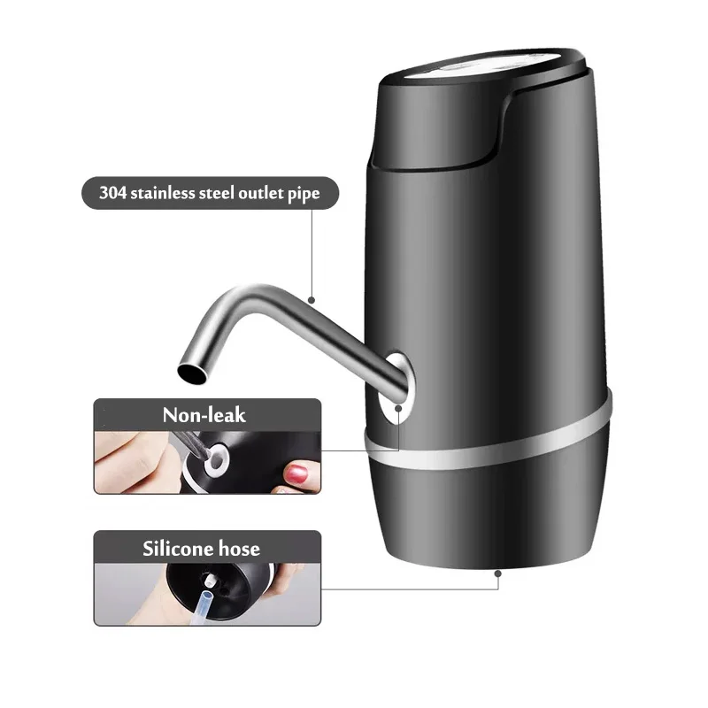 leoboone Idrico Elettrico Dispenser Gallon Portatile Alcol Bottiglia Accendere Impianti di Trattamento delle acque Pompa Acqua Smart Wireless 