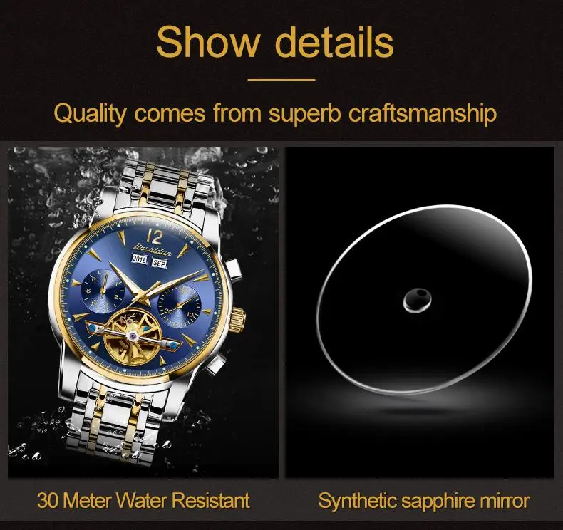 OEM Supply TOP Luxury Men Watch Private Label Watch New Design Men Chronograph Automatic Wrist Mechanical Watch Men