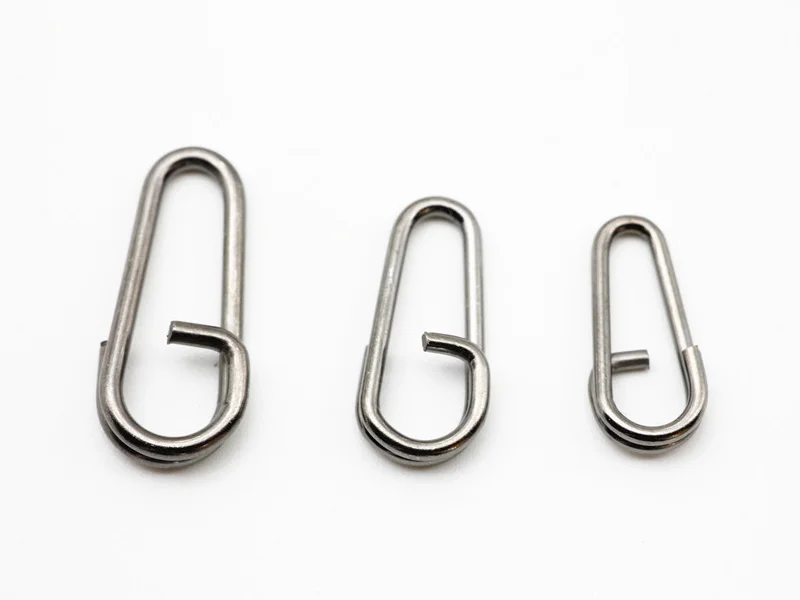 In Stock Wholesale Bent Head Oval Split Rings Stainless Steel Carp Fishing Swivels Accessories