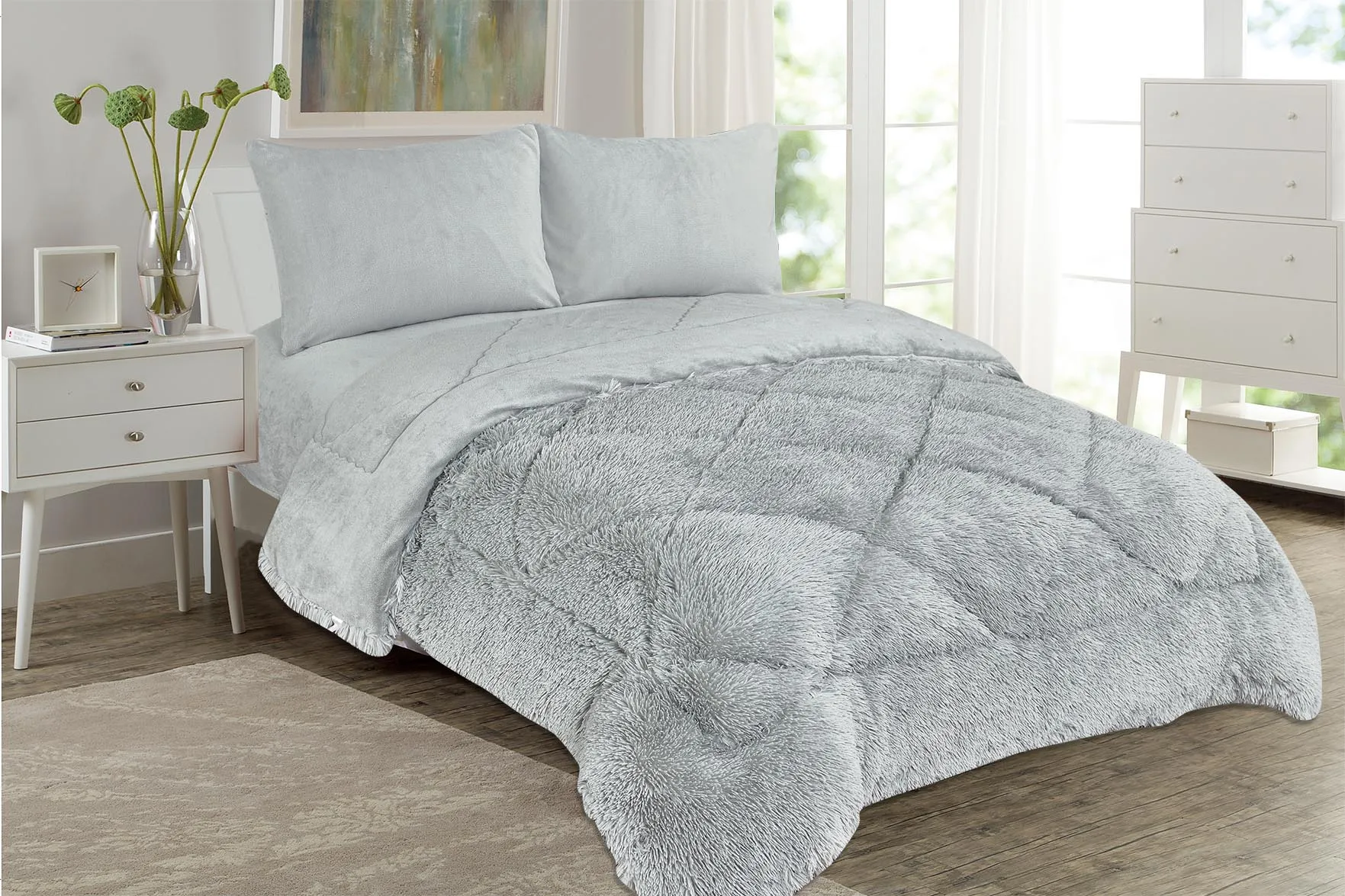 Mohap Luxury Long Hair Pv Velvet With 100 Polyester Wadding Filling