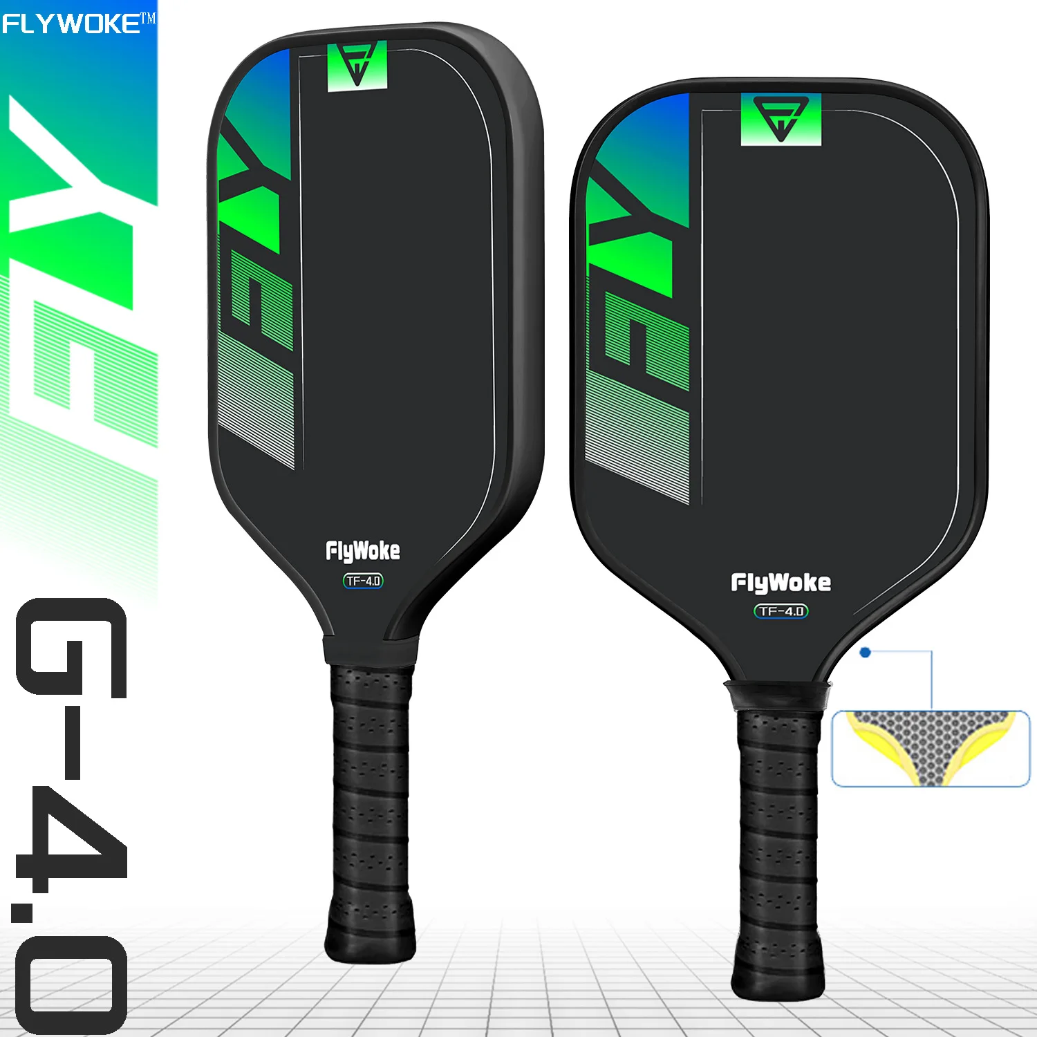 Hot-pressed One-piece Forming for Racket 4.0pp Honeycomb Core T700 ...