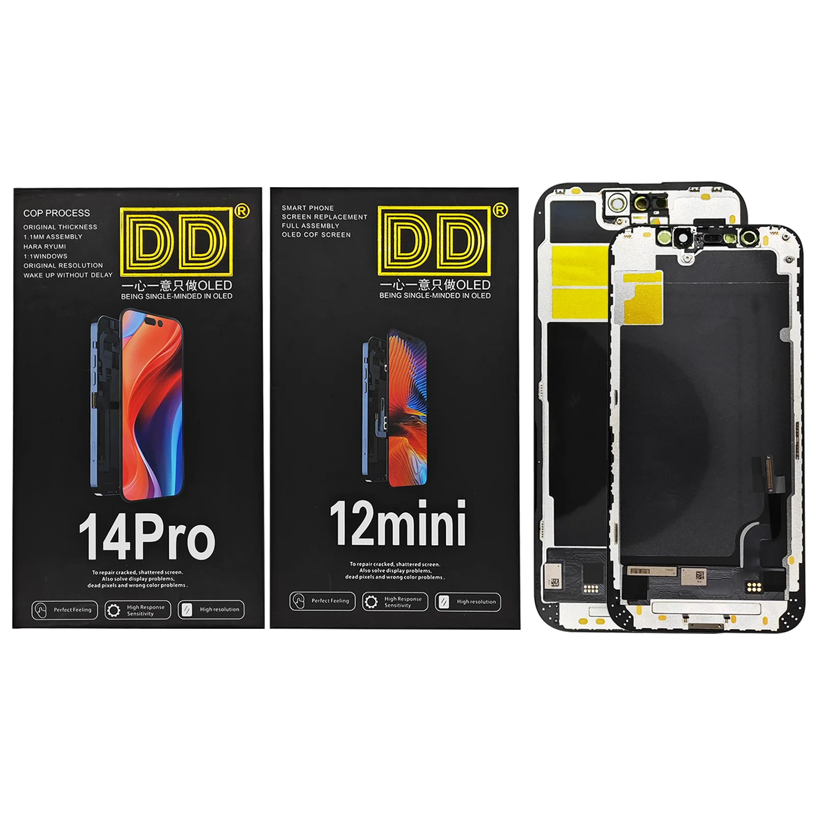 ZY DD GX JK Pantalla Screen for iPhone 13, 14, 15 Pro Max - Amoled