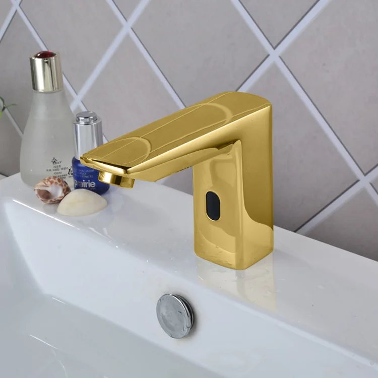 Water Automatic Touchless Faucets Infrared Basin Brass Auto Gold Sensor Faucet Buy Auto 7591