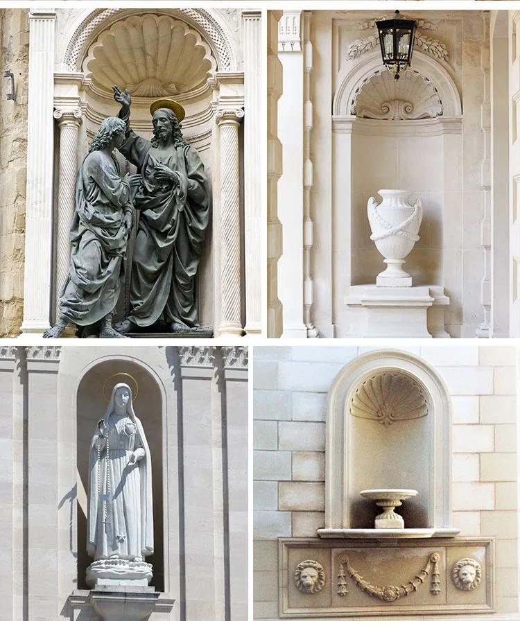 Hand Carved Stone Statue, Outdoor Niches