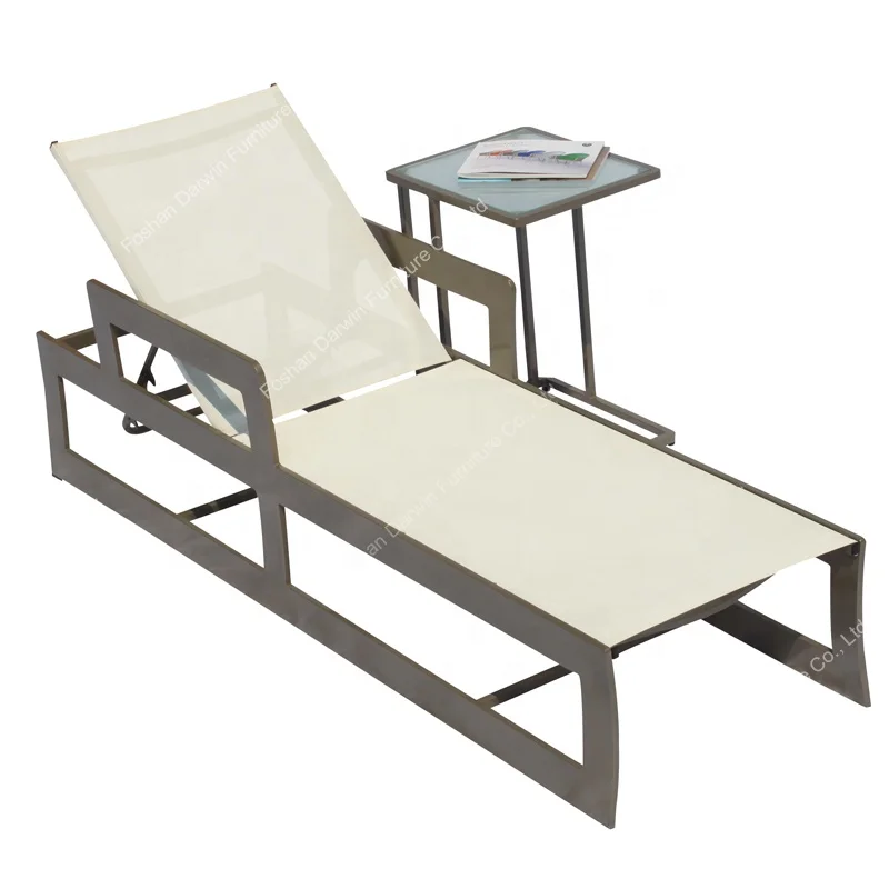 Hotsale Outdoor Aluminum Garden Chaise Lounge With Armrest Made In