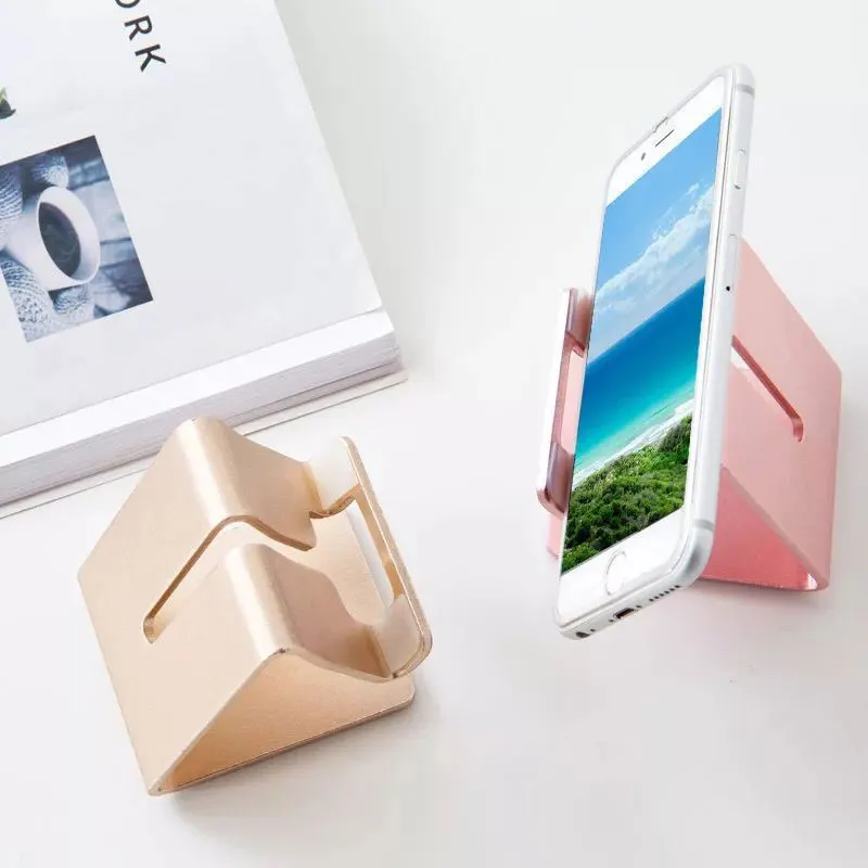 simr台式手机支架金属简易便携式支架铝合金懒人直播手机座