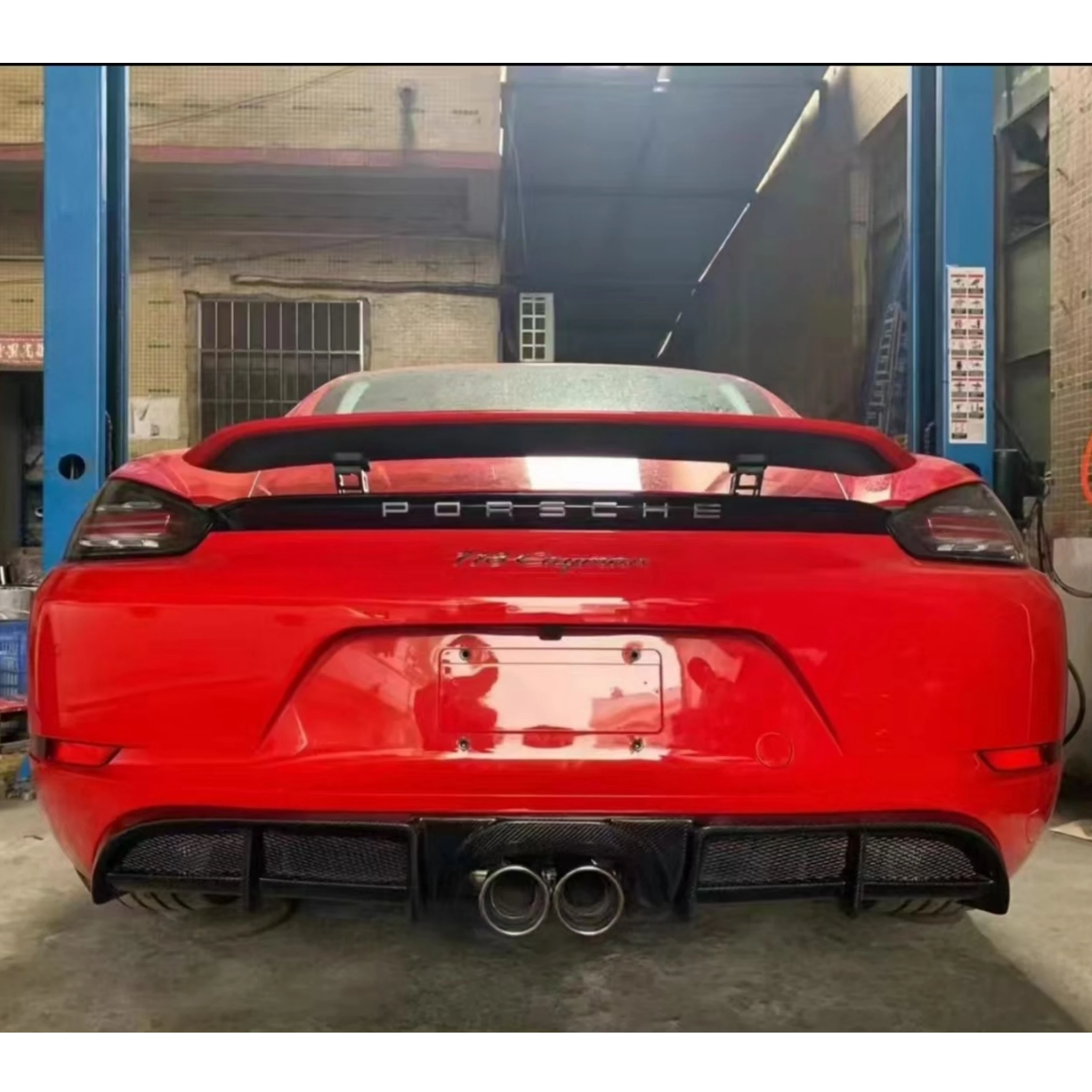 Carbon Fiber Rear Diffuser Perfect Fit for Porsche 981 Rear Bumper Lip ...