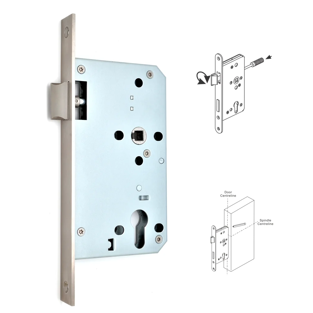 
EN12209 fire rated mortise lock 6572ZL / 65mm backset latch door lock / CE door lock body 