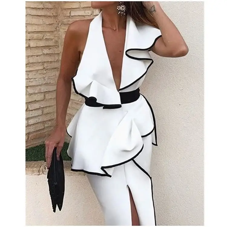 vestido peplum branco