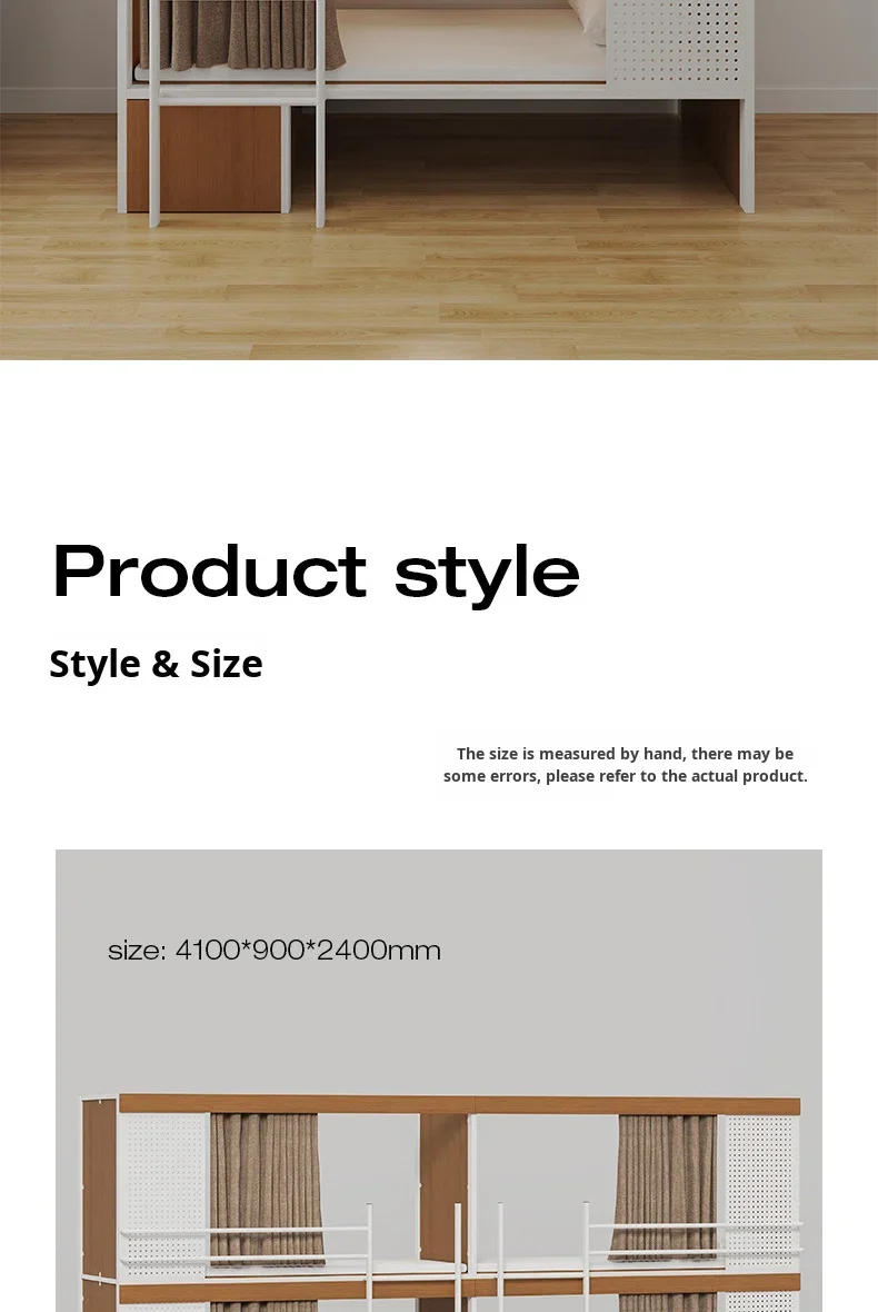 product custom free 3d design service school dormitory bunk bed steel frame small apartment bunk double bed for bedroom-14