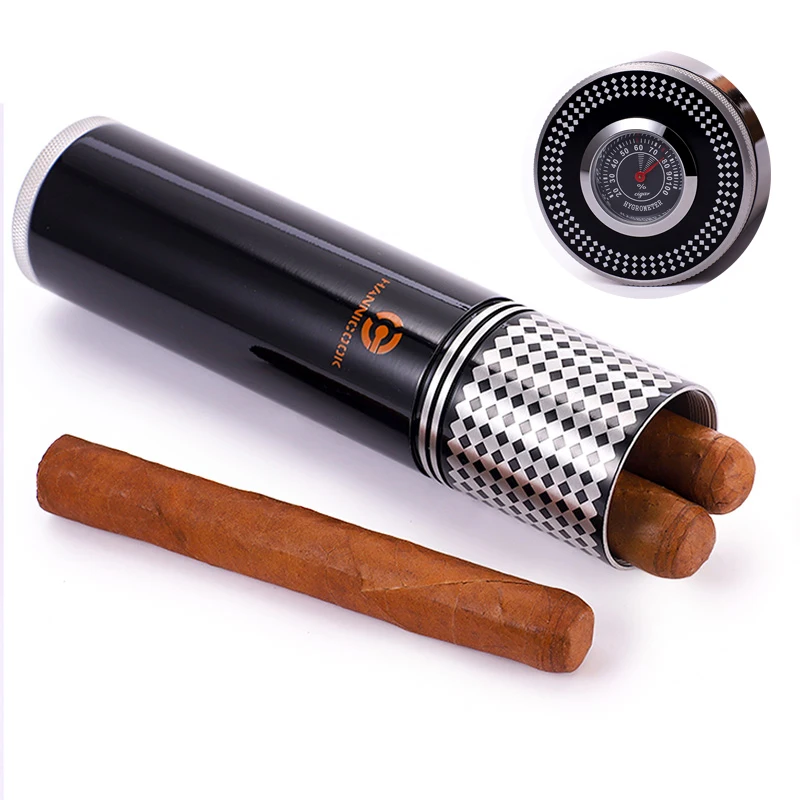Newest Aluminium Cigar Case Tube Metal Cigar Holder Multi Function