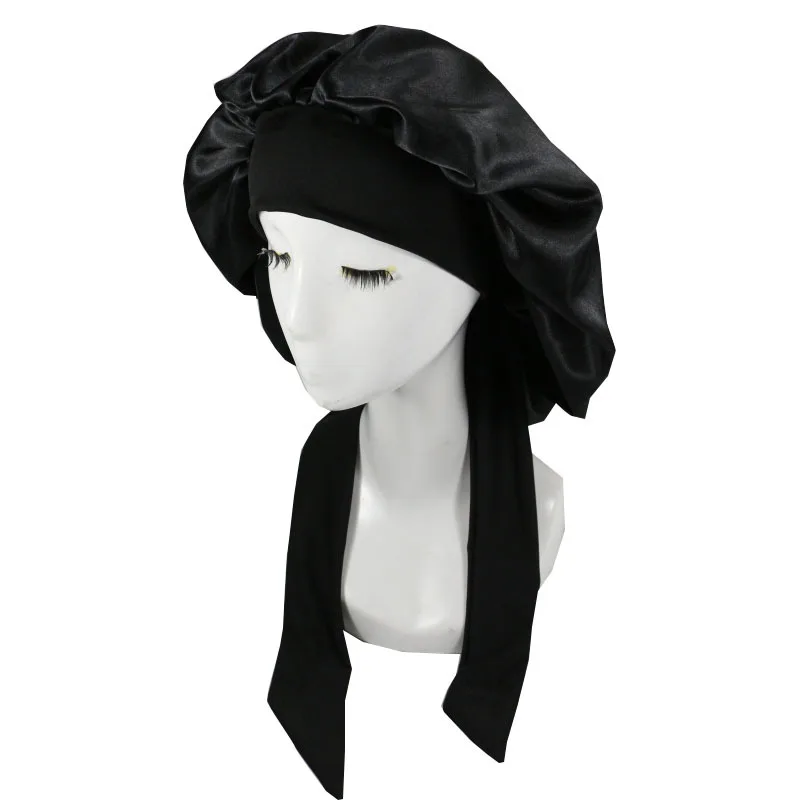 Extra Long Hair Bonnet With Button Snap Rts Vendor Braids Bonnets ...