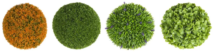 outdoor decorative 10cm/20cm/25cm/30cm/40cm/45cm artificial white mist pine boxwood grass leaves topiary ball