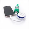 2019 new arrival 3in1 multi charger cable portable round shape retractable charging cable with large area custom logo printing