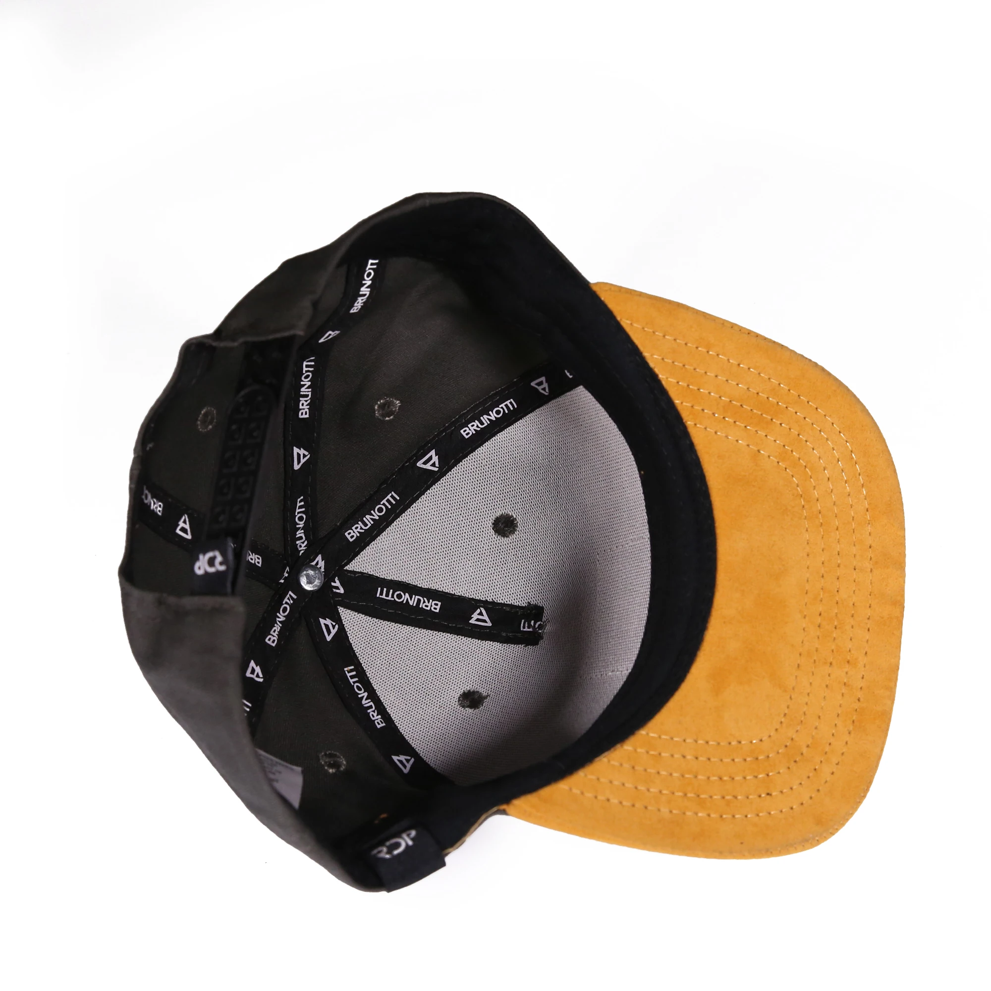 Customized Cheap Design Leather Patch Logo 5  Panel Suede Flat Brim Baseball Caps Wholesale