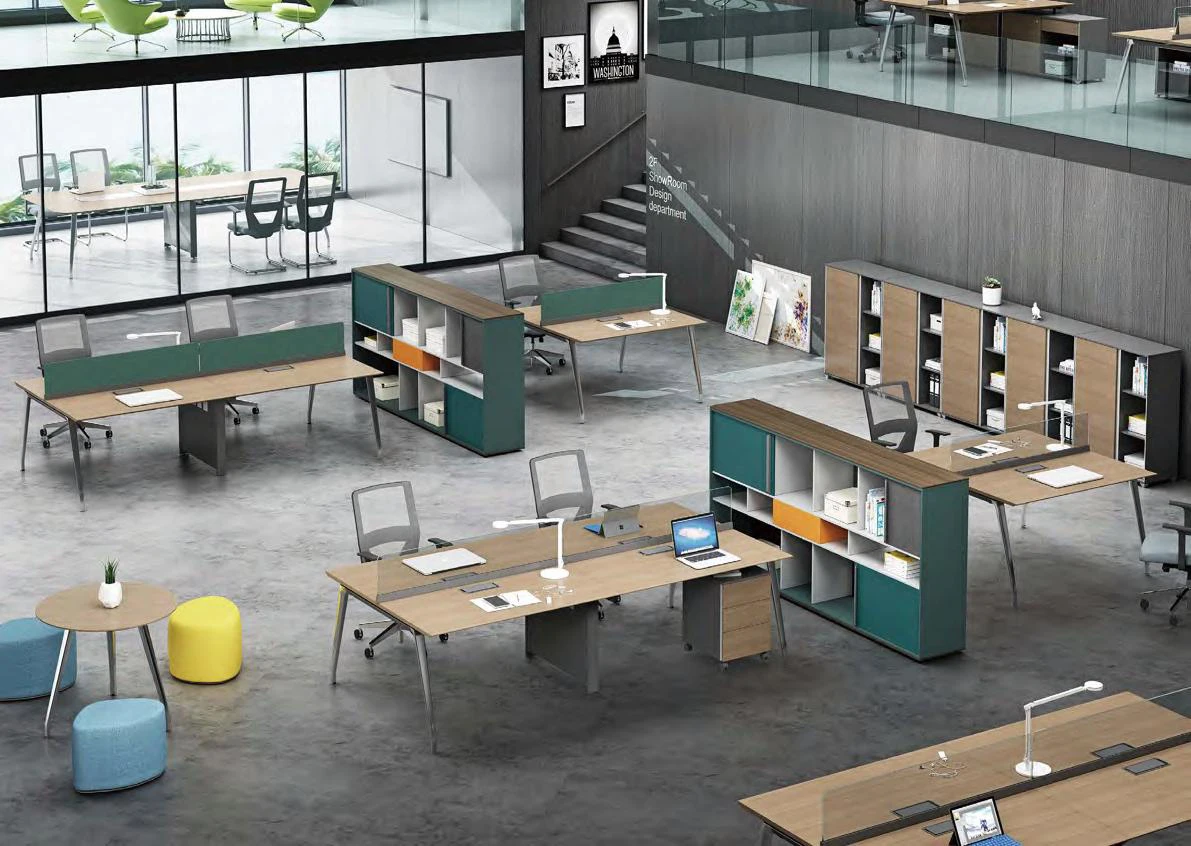High Quality Modern Office Furniture Two Person Linear Staff Office