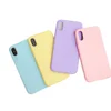 Matte Black Red Slim TPU Phone Cases Finish Thin Profile Basic Back Protective Cover for iPhone Xs Max
