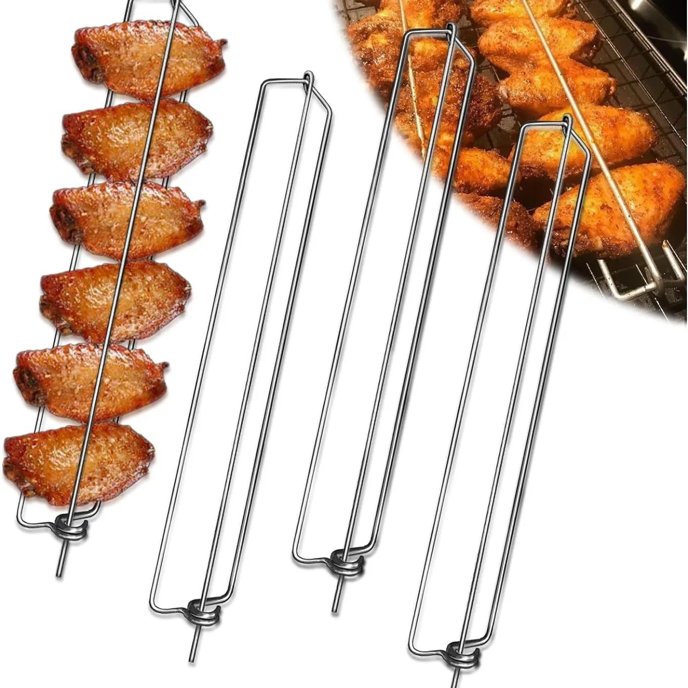 Wholesale Customized New cross-border wing rails grilling outdoor barbecue forks grills and BBQ tools factory