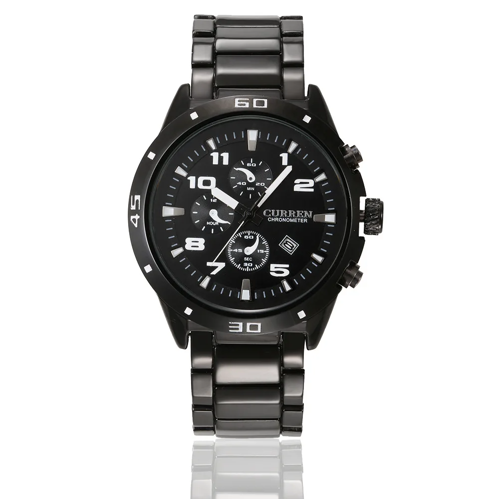 Curren 8021 Fashion Casual Full Stainless Steel Sports Men Relogio