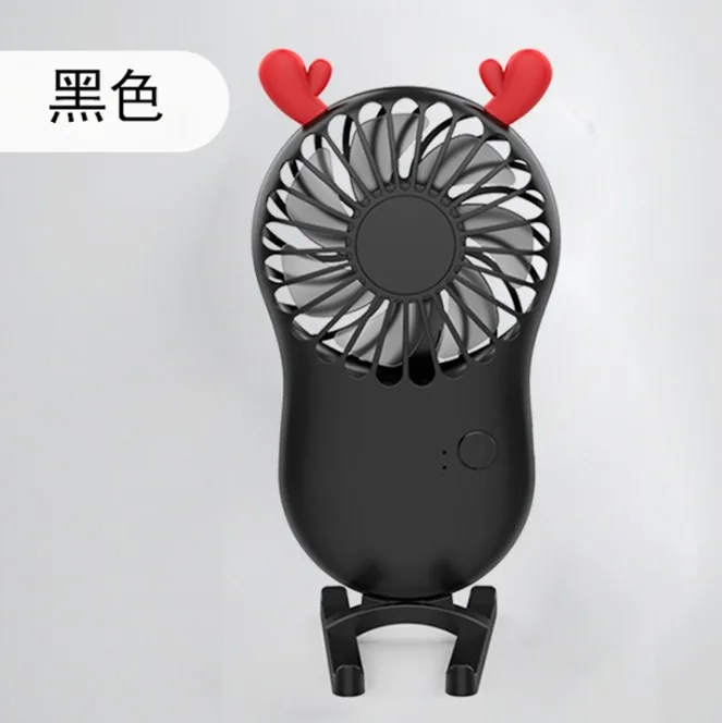 Cute Portable Handheld USB Chargeable Desktop Fans 3 Mode Summer Cooler For Outdoor Office Desk Stand Fan