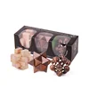 3PCS/Set 3D iq wooden puzzle brain teaser educational toys mind games for children adult MT6850-2