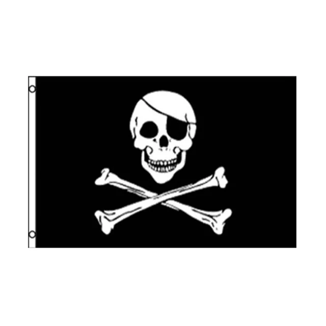 批发100% 聚酯股票 3x5 英尺海盗快乐罗杰旗