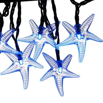 30 Led Beautiful Starfish Solar Powered Decorative Festival Lights For ...