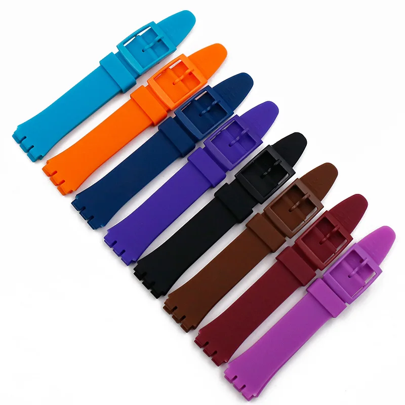 Watch Accessories Pin Buckle Silicone Strap For Men Women For Swatch Suob704  720 Suoz147suow100 Gw164 Gb274 Sutb402 Watch Band - Buy Silicone Strap 17mm  19mm,For Swatch Suob704,Watch Band Product on Alibaba.com